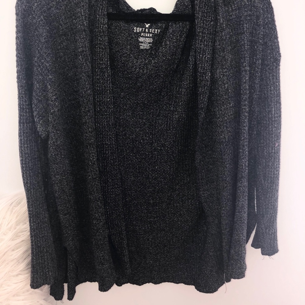 A&E charcoal cardigan